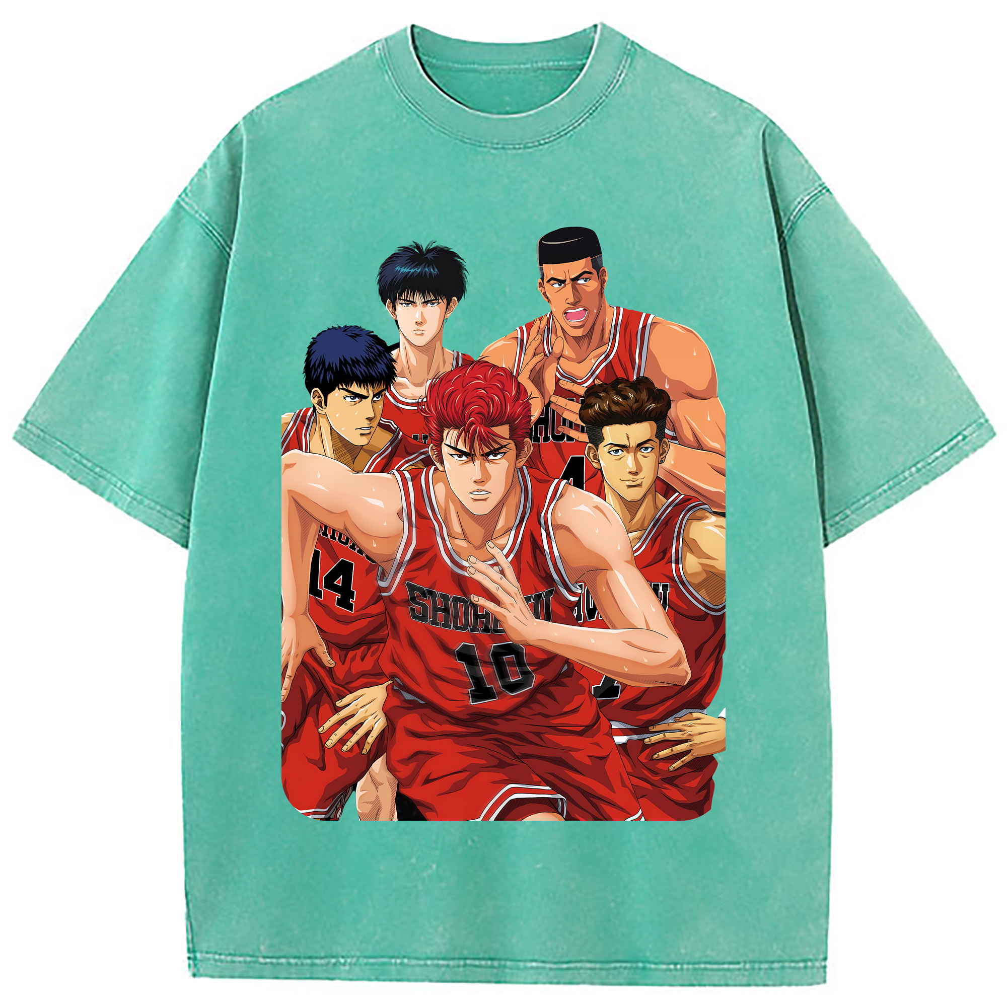 （画像用） SLAM DUNK／スラムダンク 綿100% ヴィンテージ風 半袖Tシャツ（フロントプリント）